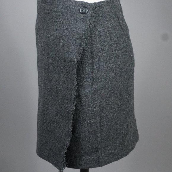 Gap Wool Skirt Grey Size 12 - Picture 4 of 8